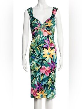 BLUMARINE DRESSY DRESS MULTOCOLOR SIZE IT48/12US
